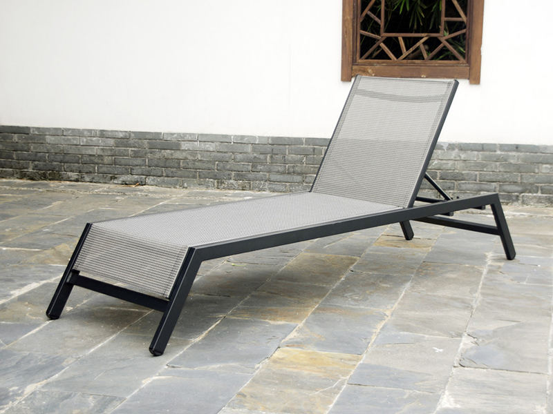 Apartemen hotel outdoor aluminium chaise lounge ranjang matahari, daybed yq-tb-455